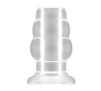 No.51 - Large Hollow Tunnel Butt Plug - 5 Inch - Translucent, Transparent