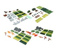 (NO.528) Dinosaur Dino World Childrens Flexible Race Car Track Toys Construction Play-Set Toy