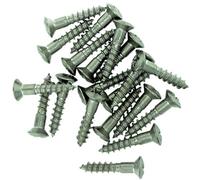 No.6 x 1.18 (3.5mm x 30mm) Pozi Raised Countersunk Wood Screw - Stainless Steel (A2) (Pack of 20)