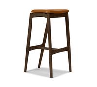 No 7 Barstool 65 Without Back Dark Oiled Oak/Cognac