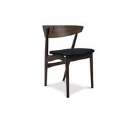 No 7 Dining Chair Dark Oiled Oak and Black Leather