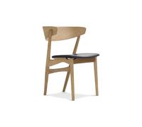 No 7 Dining Chair Oiled Oak and Black Leather