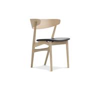 No 7 Dining Chair Soap-treated Oak and Black Leather