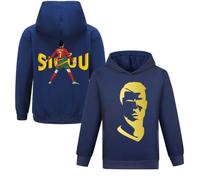 NO.7 Football Kit Jumpers for Boys Girls 2023 Football Hoodie with 2 Sides Prints (Navy Blue,7-8 Years,7 Years,8 Years)