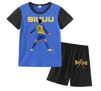 NO.7 Football Kit Kids T-Shirt and Shorts Set Kids Summer T Shirts and Shorts 2pcs Clothing Sets (Blue 01,12-13 Years,12 Years,13 Years)