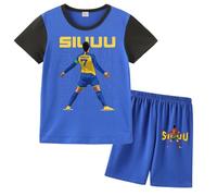 NO.7 Football Kit Kids T-Shirt and Shorts Set Kids Summer T Shirts and Shorts 2pcs Clothing Sets (Blue 02,12-13 Years,12 Years,13 Years)
