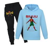 NO 7 Football Kit Tracksuits Training Casual 2-Piece Boys Outfits 3-13 Years (Sky Blue, 11-12 Years)