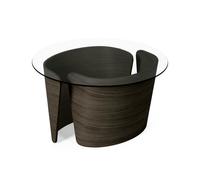 No 7 Lounge Coffee Table Ø70 High Dark Oiled Oak/Glass