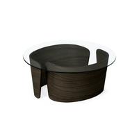 No 7 Lounge Coffee Table Ø70 Low Dark Oiled Oak/Glass