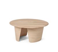 No 7 Lounge Coffee Table Ø90 High White Oiled Oak/Solid