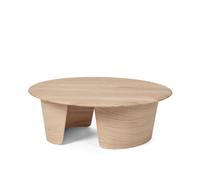 No 7 Lounge Coffee Table Ø90 Low White Oiled Oak/Solid