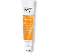 No 7 | Roll & Glow Eye Cream - Radiance+ | Vitamin C and Caffeine Formula for Dark Circles and Puffiness | 15mL