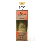 No 7 Stay Perfect Foundation Calico All Skin Types 24 hours wear SPF 30 30ml