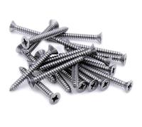 No.8 x 0.875 (4.2mm x 22mm) Pozi Countersunk Self-Tapping Screw - Stainless Steel (A2) (Pack of 20)