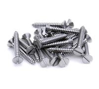 No.8 x 0.875 (4.2mm x 22mm) Slot Countersunk Self-Tapping Screw - Stainless Steel (A2) (Pack of 20)