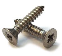 No.8 x 2" (4.2 x 50mm) A4 316 Stainless Steel Marine Grade Pozi Countersunk Self Tapping Screws,25 pack