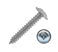 No.8 x 3/8" (4.2mm x 9.5mm) Pozi Flanged Self-Tapping Screw - Stainless Steel (A2) (Pack of 20) AB Point BS4174