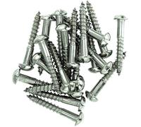 No.9 x 1.18 (4.5mm x 30mm) Slot Pan Wood Screw - Stainless Steel (A2) (Pack of 20)