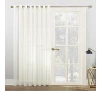 No. 918 Emily Extra-Wide Sheer Voile Sliding Curtain Panel, 0, Ivory