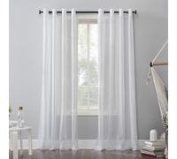 No. 918 Erica Crushed Sheer Voile Grommet Curtain Panel 84.00" x 51.00"