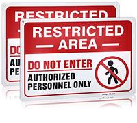 No Access Sign,Restricted Area Sign,Authorized Personnel Only,10x14 Inch Rust Free Aluminum, UV Ink Printing,Indoor or Outdoor Use for Home and Business(2-Pack)