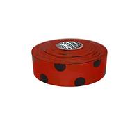 [NO Adhesive] Presco Polka Dot Patterned Roll Flagging Tape: 1-3/16 in. x 300 ft. (Red and Black Polka Dot)