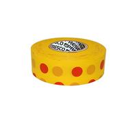 [NO Adhesive] Presco Polka Dot Patterned Roll Flagging Tape: 1-3/16 in. x 300 ft. (Yellow and Red Polka Dot)