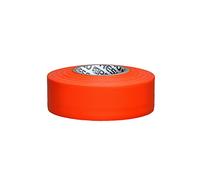 [NO Adhesive] Presco PresGlo Taffeta Roll Flagging Tape [4.5 mils Thick]: 1-3/16 in. x 50 yds. (Neon Orange)