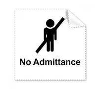 No Admittance Black Symbol Pattern Glasses Cloth Cleaning Cloth Phone Screen Cleaner 5pcs Gift