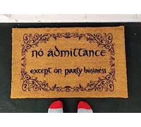 No Admittance Except On Party Business Doormat,Door Mat with Non-Slip Rubber Backing,Personalized Doormat for Front Door 30X18 Inch