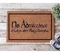 No Admittance Except On Party Business Welcome Mat,Housewarming Gift,Home Decor,Front Door,Home Doormat,Door Mat,Outdoor 36X24 Inch