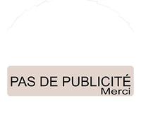 No Advertising Thank You PVC Adhesive Sign for Mailbox - Stop Pub Sign - 8 cm x 2 cm - 21 Colours Available, beige, One size