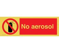 No aerosol Sign - 600x200mm - L62
