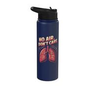 No Air Don't Care Asthma Lung Respiratory Therapy Stainless Steel Insulated Water Bottle