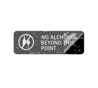 No Alcoholic Beverage Allowed Sign With Adhesive Backing Metal Tin Warning Sign For Office Bar Restaurant Public Spaces No Drinking Alcohol Signage Self Stick Plastic Signboard 4×16 Inch