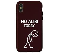 No Alibi Today Murder Mystery Dinner Detective Night Party Case for iPhone X/XS