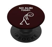 No Alibi Today Murder Mystery Dinner Detective Night Party PopSockets Adhesive PopGrip