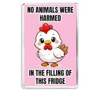 No Animals Were Harmed Filling This Fridge - Fridge Magnet - Chicken