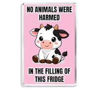No Animals Were Harmed Filling This Fridge - Fridge Magnet - Cow