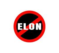 NO! Anti Elon Round 6inch Car Bumper Sticker Cling Anti Elon Club Car Sticker Funny Elon Musk Regret Sticker for Car Bumper, Laptop, Wall, Window(Round)