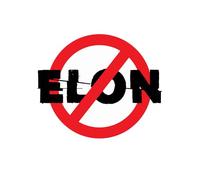 NO! Anti Elon Round 6inch Car Bumper Sticker Cling Anti Elon Club Stickers Funny Elon Musk Regret Decals for Car Bumper, Laptop, Wall, Window (White 7 * 6in)