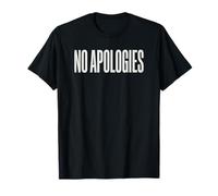 No Apologies Distressed Text Unapologetic Statement T-Shirt