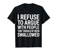 No Arguing with Those Who Should've Been Swallowed - Value Graphic T-Shirt, Men, Black, XL