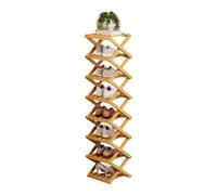 No-Assembly Shoe Rack, Foldable Wooden Organizer with Interlocking System for Entryway, Dorm, Apartment and Closet Space-Saving Storage Solution(8 Layers Yellow)