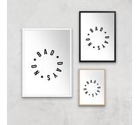 No Bad Days Giclee Art Print - A4 - Wooden Frame