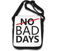 No Bad Days No Crossed Out Shoulder Bag White