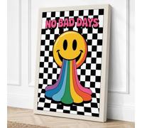 No Bad Days Retro Canvas Wall Art Print 18x12 Inch