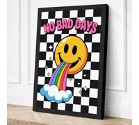 No Bad Days Retro Canvas Wall Art Print 24x16 Inch