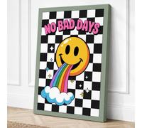 No Bad Days Retro Canvas Wall Art Print 24x16 Inch
