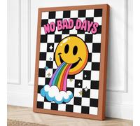 No Bad Days Retro Canvas Wall Art Print 30x20 Inch